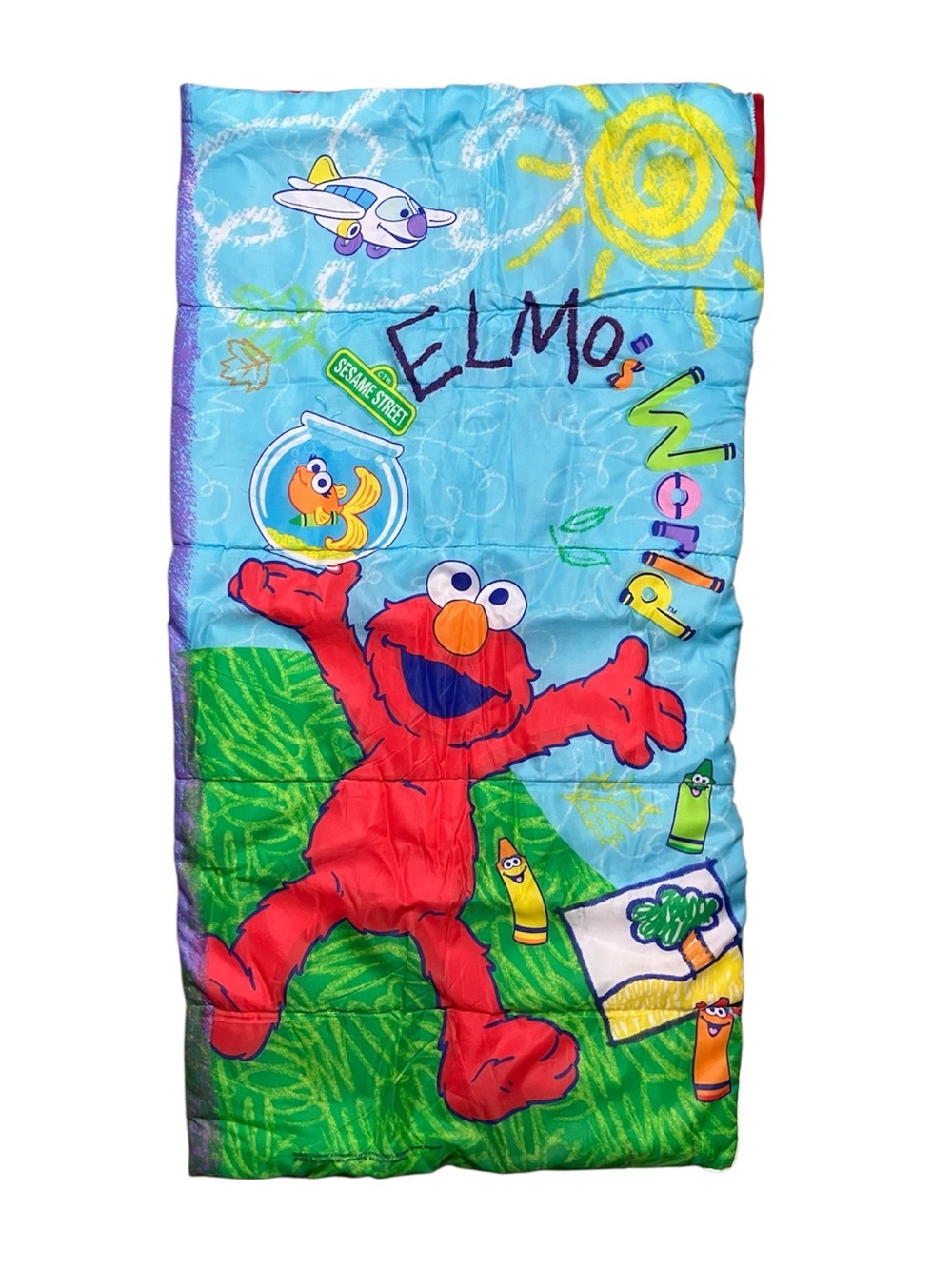 Rare Vintage 2000 Elmo's World Sesame Street Kids Sleeping Bag Y2K Nostalgia - Picture 12 of 12